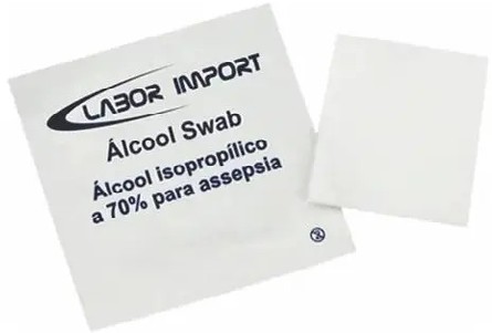 ÁLCOOL SWAB 70% - 100 UN - CX